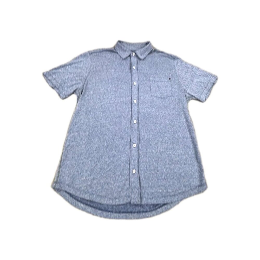 Tommy Bahama Islandzone Shirt Men Medium Heathered Gray Performance Button-Up